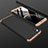 Hard Rigid Plastic Matte Finish Front and Back Cover Case 360 Degrees for Xiaomi Redmi 7A Gold and Black