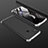 Hard Rigid Plastic Matte Finish Front and Back Cover Case 360 Degrees for Xiaomi Redmi 9C NFC Silver and Black