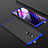 Hard Rigid Plastic Matte Finish Front and Back Cover Case 360 Degrees for Xiaomi Redmi K20 Blue and Black