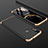 Hard Rigid Plastic Matte Finish Front and Back Cover Case 360 Degrees for Xiaomi Redmi Note 7 Gold and Black