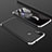 Hard Rigid Plastic Matte Finish Front and Back Cover Case 360 Degrees for Xiaomi Redmi Note 7 Silver and Black