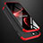 Hard Rigid Plastic Matte Finish Front and Back Cover Case 360 Degrees M01 for Apple iPhone 14 Red and Black