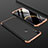 Hard Rigid Plastic Matte Finish Front and Back Cover Case 360 Degrees M01 for Huawei Enjoy 9 Gold and Black