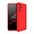 Hard Rigid Plastic Matte Finish Front and Back Cover Case 360 Degrees M01 for Huawei P40 Red