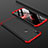 Hard Rigid Plastic Matte Finish Front and Back Cover Case 360 Degrees M01 for Huawei Y7 Pro (2019) Red and Black