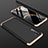 Hard Rigid Plastic Matte Finish Front and Back Cover Case 360 Degrees M01 for Oppo K5 Gold and Black