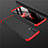 Hard Rigid Plastic Matte Finish Front and Back Cover Case 360 Degrees M01 for Oppo Reno4 4G Red and Black