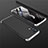 Hard Rigid Plastic Matte Finish Front and Back Cover Case 360 Degrees M01 for Oppo Reno4 4G Silver and Black