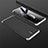Hard Rigid Plastic Matte Finish Front and Back Cover Case 360 Degrees M01 for Oppo Reno4 Lite Silver and Black