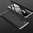 Hard Rigid Plastic Matte Finish Front and Back Cover Case 360 Degrees M01 for Oppo Reno4 Pro 4G Silver and Black
