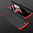 Hard Rigid Plastic Matte Finish Front and Back Cover Case 360 Degrees M01 for Realme C11 Red and Black