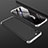 Hard Rigid Plastic Matte Finish Front and Back Cover Case 360 Degrees M01 for Realme C11 Silver and Black