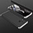 Hard Rigid Plastic Matte Finish Front and Back Cover Case 360 Degrees M01 for Realme C15 Silver and Black