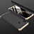 Hard Rigid Plastic Matte Finish Front and Back Cover Case 360 Degrees M01 for Samsung Galaxy A20s Gold and Black