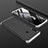 Hard Rigid Plastic Matte Finish Front and Back Cover Case 360 Degrees M01 for Samsung Galaxy A20s Silver and Black