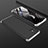 Hard Rigid Plastic Matte Finish Front and Back Cover Case 360 Degrees M01 for Samsung Galaxy M31s Silver and Black