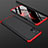 Hard Rigid Plastic Matte Finish Front and Back Cover Case 360 Degrees M01 for Samsung Galaxy M51 Red and Black