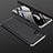 Hard Rigid Plastic Matte Finish Front and Back Cover Case 360 Degrees M01 for Samsung Galaxy M51 Silver and Black