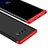 Hard Rigid Plastic Matte Finish Front and Back Cover Case 360 Degrees M01 for Samsung Galaxy Note 8 Red and Black