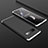 Hard Rigid Plastic Matte Finish Front and Back Cover Case 360 Degrees M01 for Samsung Galaxy S10 Silver and Black