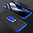 Hard Rigid Plastic Matte Finish Front and Back Cover Case 360 Degrees M01 for Samsung Galaxy S21 5G Blue and Black