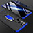 Hard Rigid Plastic Matte Finish Front and Back Cover Case 360 Degrees M01 for Samsung Galaxy S21 Ultra 5G Blue and Black