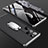 Hard Rigid Plastic Matte Finish Front and Back Cover Case 360 Degrees M01 for Samsung Galaxy S21 Ultra 5G Silver and Black