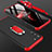 Hard Rigid Plastic Matte Finish Front and Back Cover Case 360 Degrees M01 for Samsung Galaxy S22 5G Red and Black