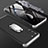 Hard Rigid Plastic Matte Finish Front and Back Cover Case 360 Degrees M01 for Samsung Galaxy S22 Plus 5G Silver and Black