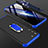 Hard Rigid Plastic Matte Finish Front and Back Cover Case 360 Degrees M01 for Samsung Galaxy S23 5G Blue and Black