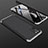 Hard Rigid Plastic Matte Finish Front and Back Cover Case 360 Degrees M01 for Xiaomi Poco M3 Silver and Black