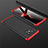 Hard Rigid Plastic Matte Finish Front and Back Cover Case 360 Degrees M01 for Xiaomi Poco X3 NFC Red and Black