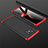 Hard Rigid Plastic Matte Finish Front and Back Cover Case 360 Degrees M01 for Xiaomi Poco X3 Pro Red and Black