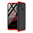 Hard Rigid Plastic Matte Finish Front and Back Cover Case 360 Degrees M01 for Xiaomi Redmi 9 India Red and Black