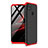 Hard Rigid Plastic Matte Finish Front and Back Cover Case 360 Degrees M01 for Xiaomi Redmi 9C Red and Black