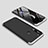Hard Rigid Plastic Matte Finish Front and Back Cover Case 360 Degrees M01 for Xiaomi Redmi Note 8T Silver and Black
