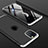 Hard Rigid Plastic Matte Finish Front and Back Cover Case 360 Degrees P01 for Apple iPhone 11 Pro Max Silver and Black