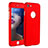 Hard Rigid Plastic Matte Finish Front and Back Cover Case 360 Degrees P01 for Apple iPhone 8 Red