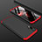 Hard Rigid Plastic Matte Finish Front and Back Cover Case 360 Degrees P01 for Huawei Nova 5 Red and Black