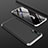 Hard Rigid Plastic Matte Finish Front and Back Cover Case 360 Degrees P01 for Huawei Nova 5 Silver and Black