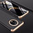 Hard Rigid Plastic Matte Finish Front and Back Cover Case 360 Degrees P01 for OnePlus 7T Gold and Black