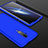 Hard Rigid Plastic Matte Finish Front and Back Cover Case 360 Degrees P01 for OnePlus 7T Pro Blue