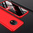 Hard Rigid Plastic Matte Finish Front and Back Cover Case 360 Degrees P01 for OnePlus 7T Red