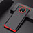 Hard Rigid Plastic Matte Finish Front and Back Cover Case 360 Degrees P01 for OnePlus 7T Red and Black