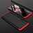 Hard Rigid Plastic Matte Finish Front and Back Cover Case 360 Degrees P01 for Realme X50 Pro 5G Red and Black