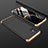 Hard Rigid Plastic Matte Finish Front and Back Cover Case 360 Degrees P01 for Samsung Galaxy A51 5G Gold and Black
