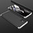 Hard Rigid Plastic Matte Finish Front and Back Cover Case 360 Degrees P01 for Samsung Galaxy A51 5G Silver and Black
