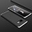 Hard Rigid Plastic Matte Finish Front and Back Cover Case 360 Degrees P01 for Samsung Galaxy S10e Silver and Black