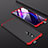 Hard Rigid Plastic Matte Finish Front and Back Cover Case 360 Degrees P01 for Xiaomi Mi 9T Red and Black