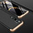 Hard Rigid Plastic Matte Finish Front and Back Cover Case 360 Degrees P01 for Xiaomi Mi Note 10 Gold and Black